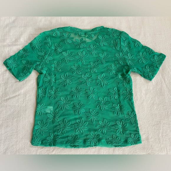 Anthropologie Porridge Daisy Sheer Lace Tee NWT - Picture 6 of 10